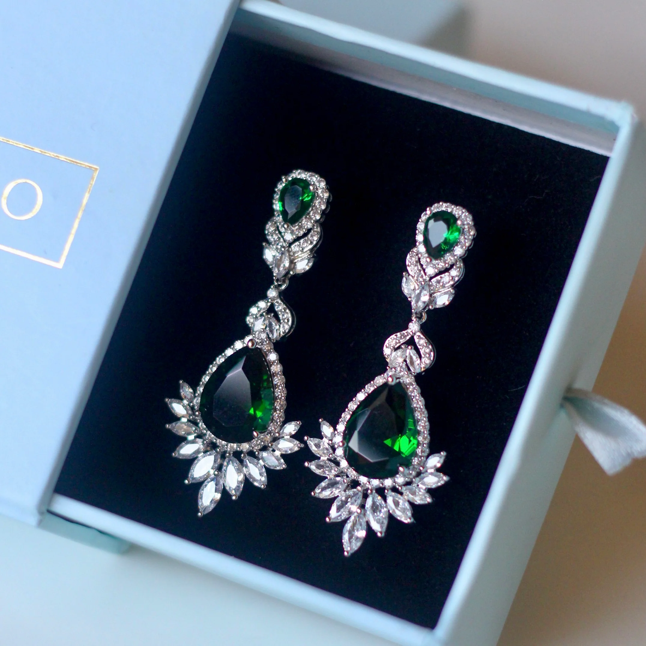 Emron Earrings-Green - Image 8