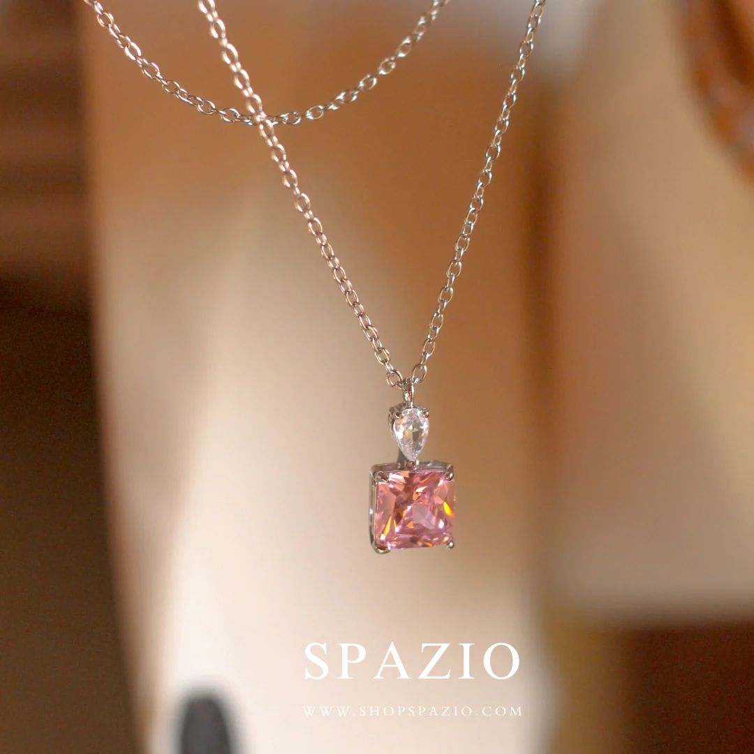 CZ Pink Luminous Pendant - Image 3