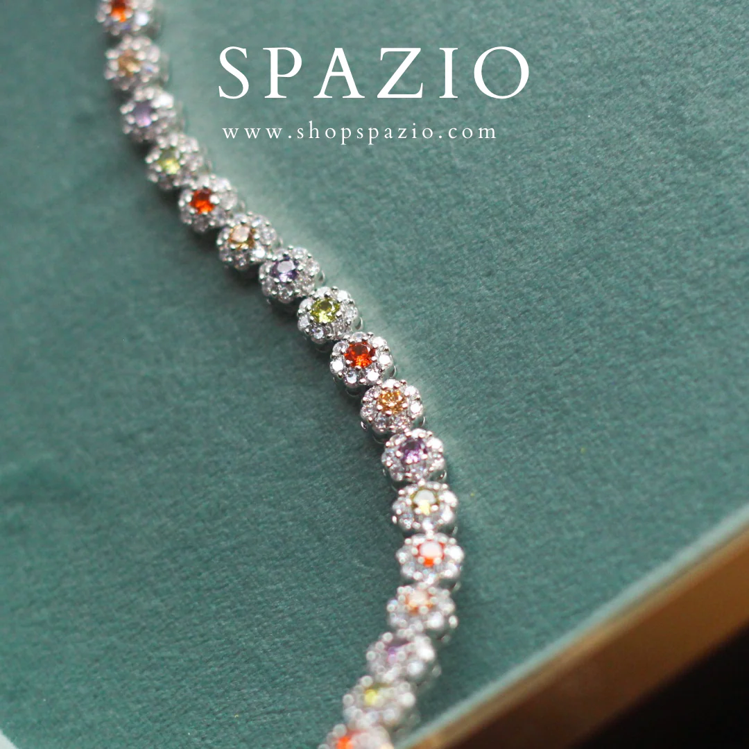 Sterling Blossom Bracelet-Multi Color - Image 3