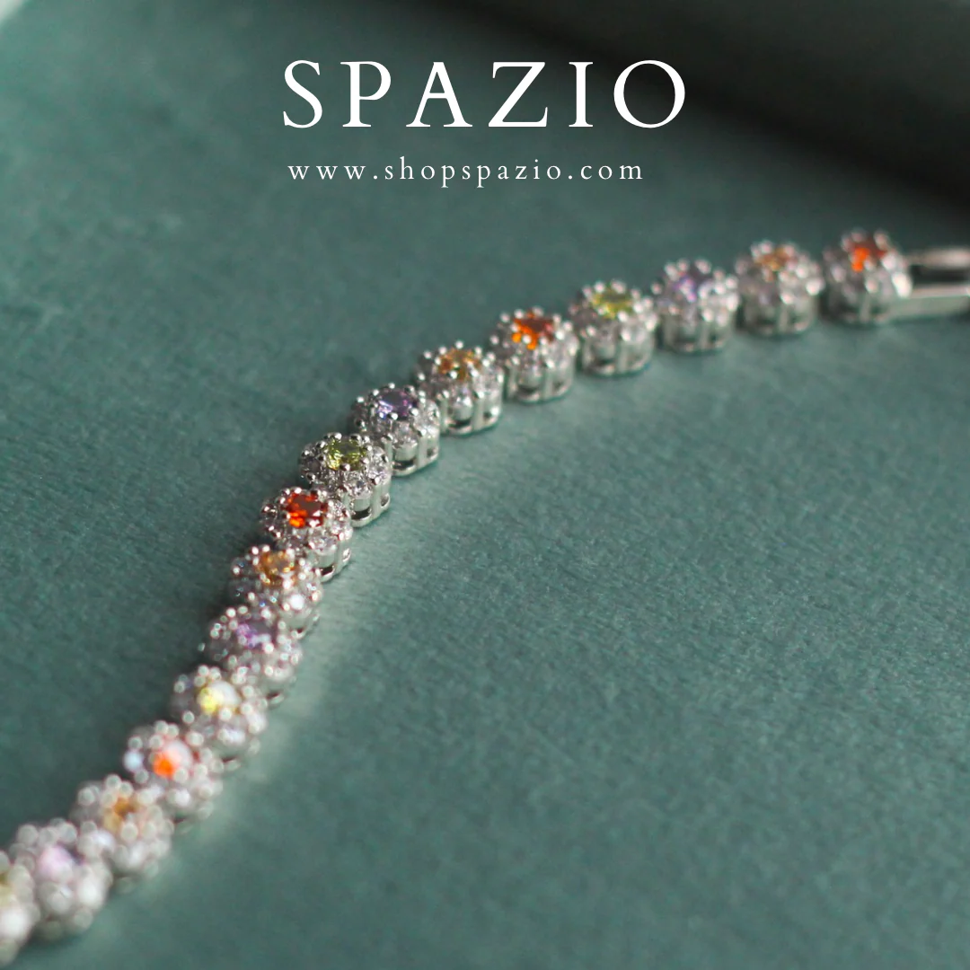 Sterling Blossom Bracelet-Multi Color - Image 4