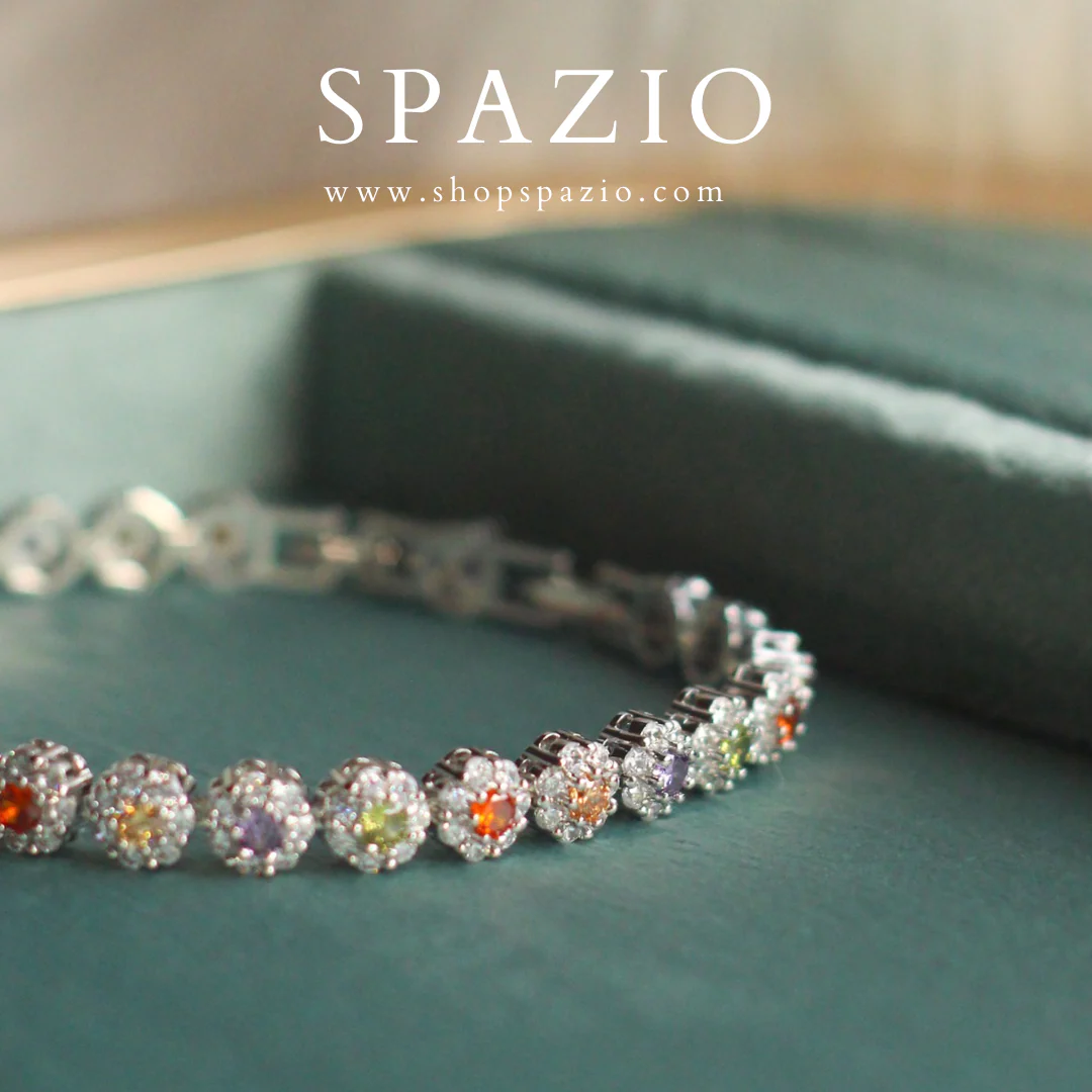 Sterling Blossom Bracelet-Multi Color - Image 5