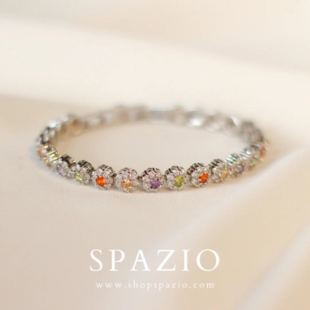Sterling Blossom Bracelet-Multi Color - Image 6