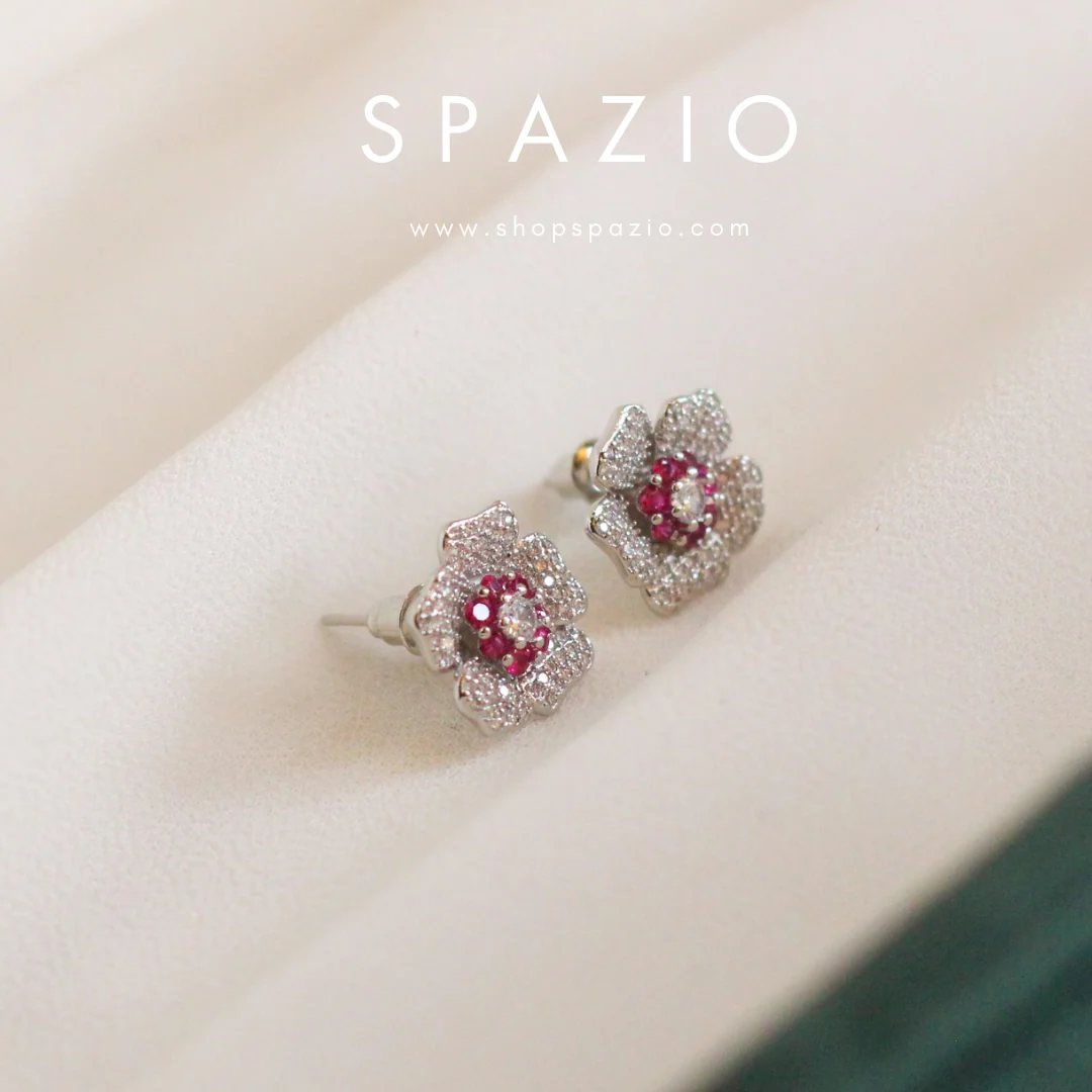 Ruby Blossom Earstuds - Image 3