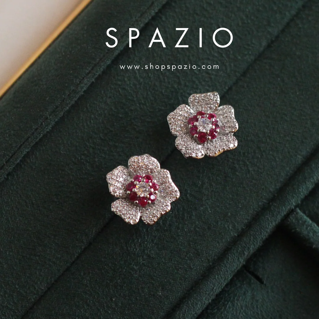 Ruby Blossom Earstuds - Image 5