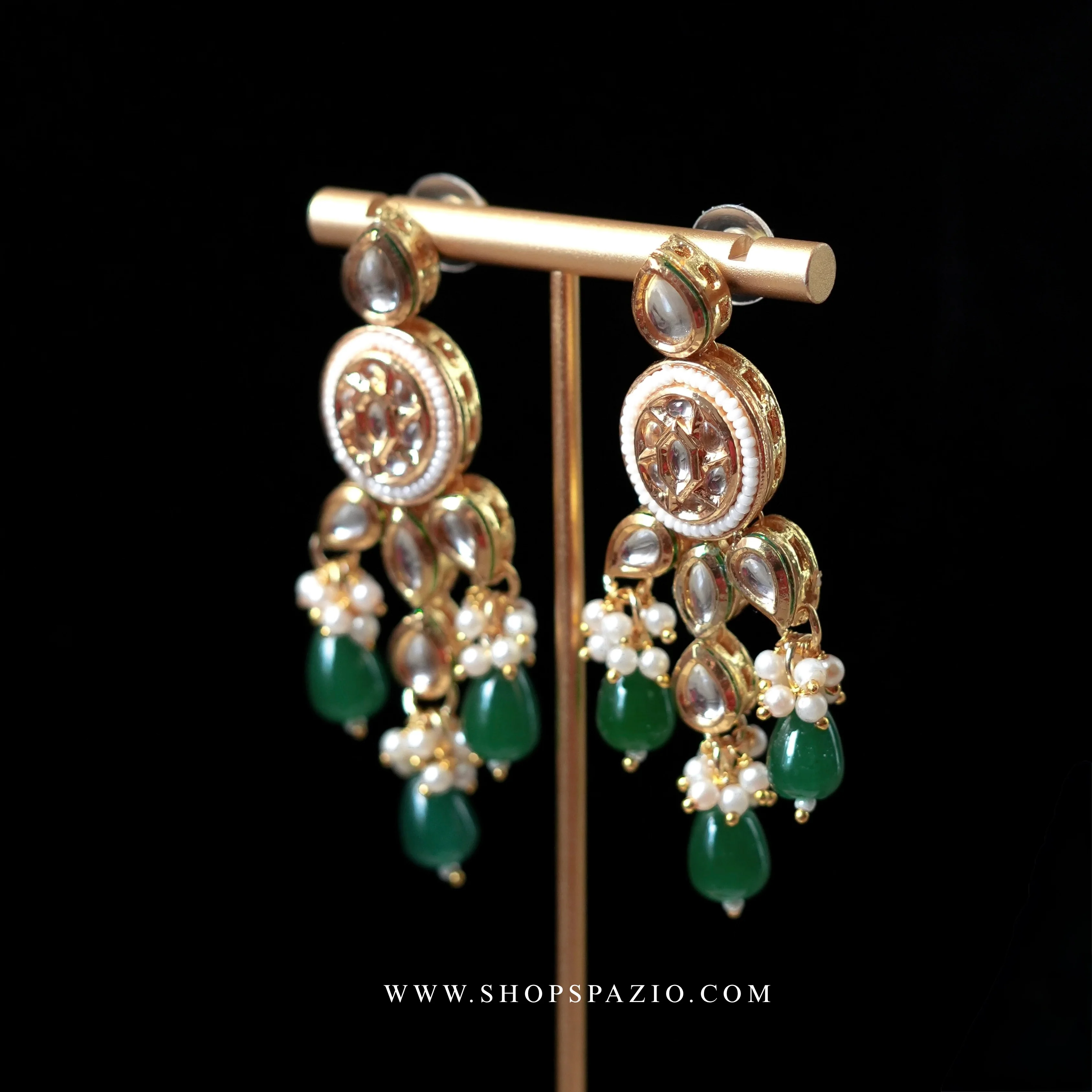 Green Kundan Choker Set - Image 3
