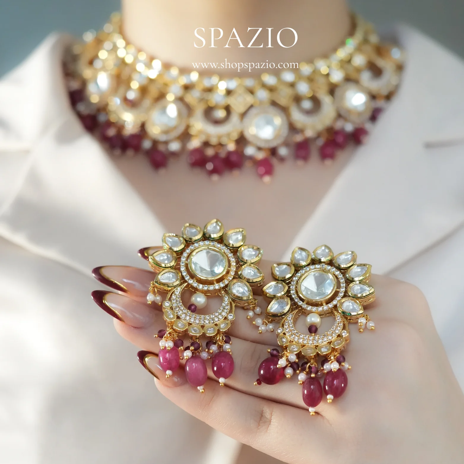 Indian Kundan Heritage Set - Image 4