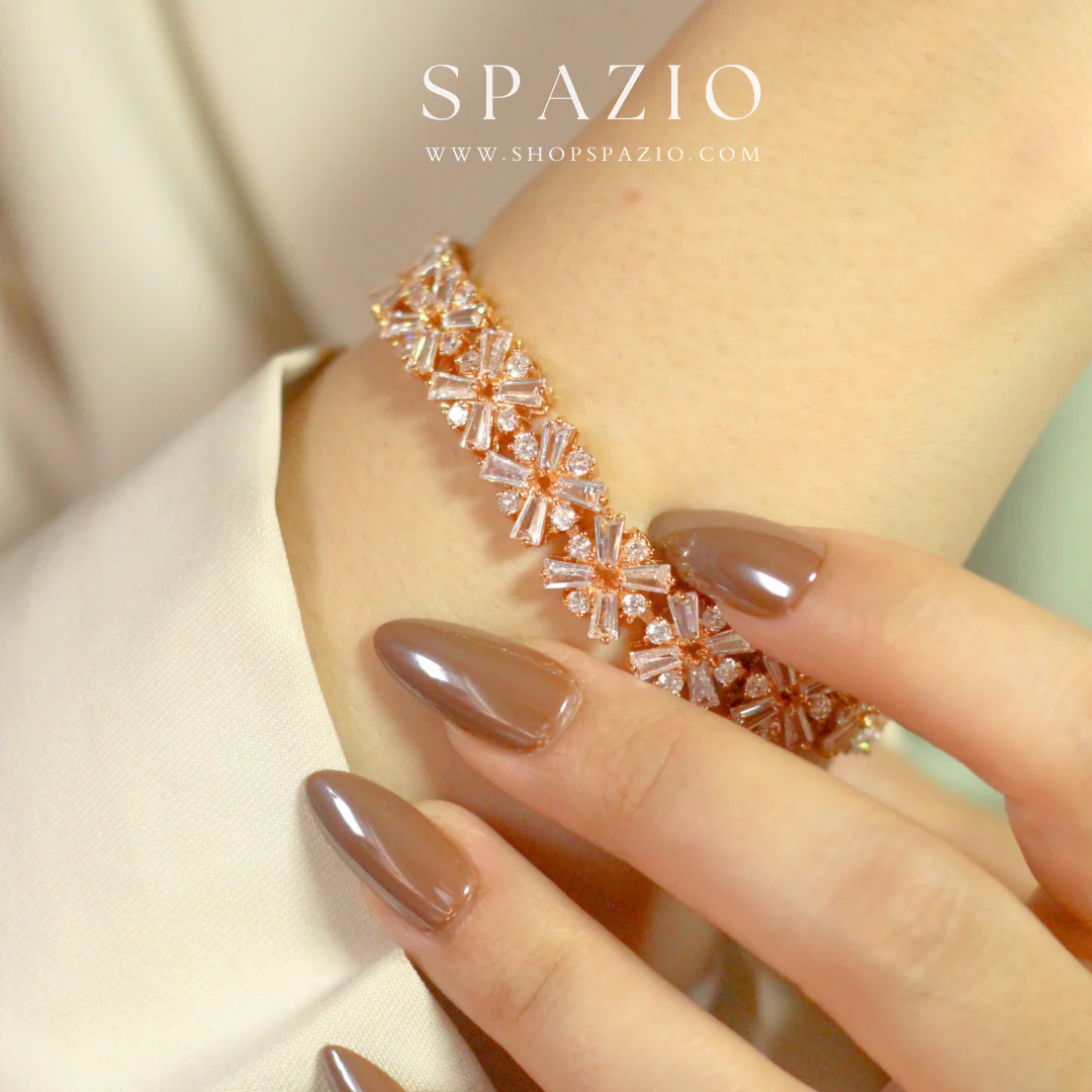 CZ Bloom Bracelet-Rose Gold - Image 5
