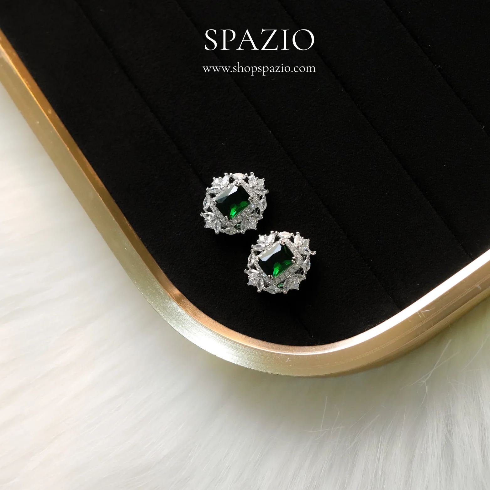 Heritage Ear Studs - Emerald Green - Image 7