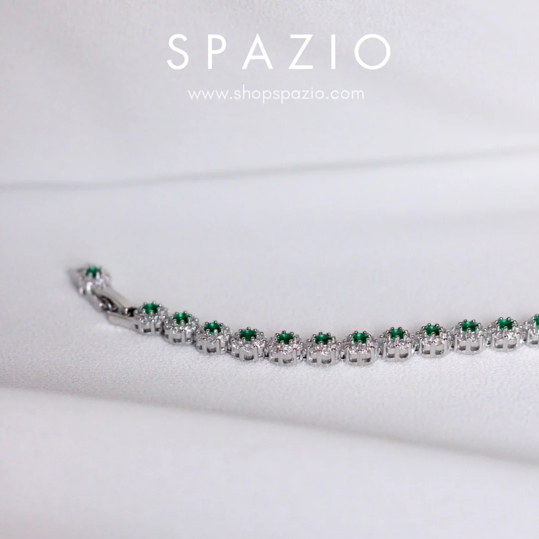 Sterling Blossom Bracelets-Green - Image 3