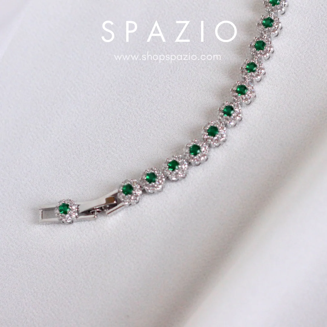 Sterling Blossom Bracelets-Green - Image 5